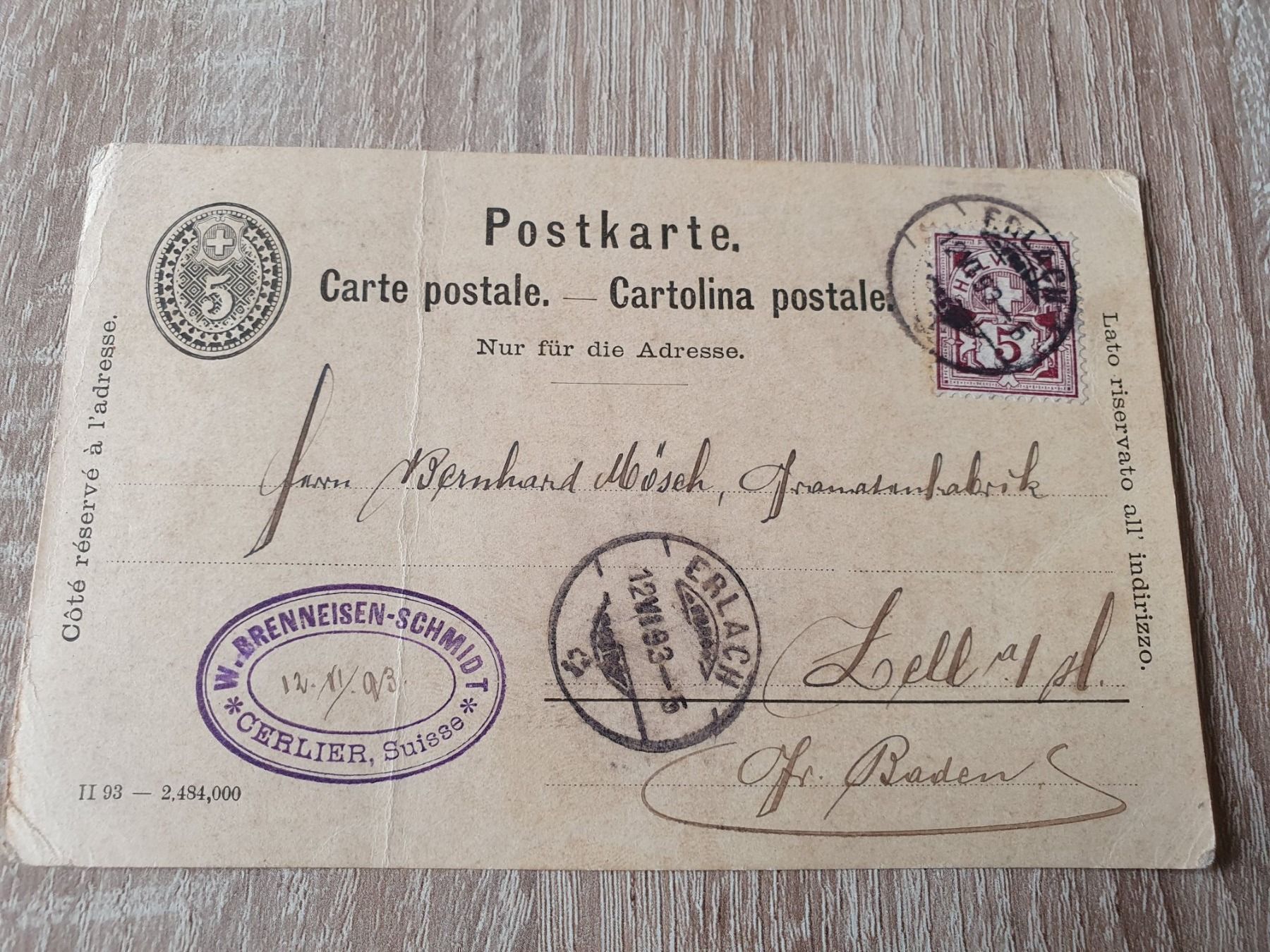Tutti i francobolli: Postkarten Ganzsache Brenneisen - Schmidt – Usato da Balgach venduto da SIMEON27