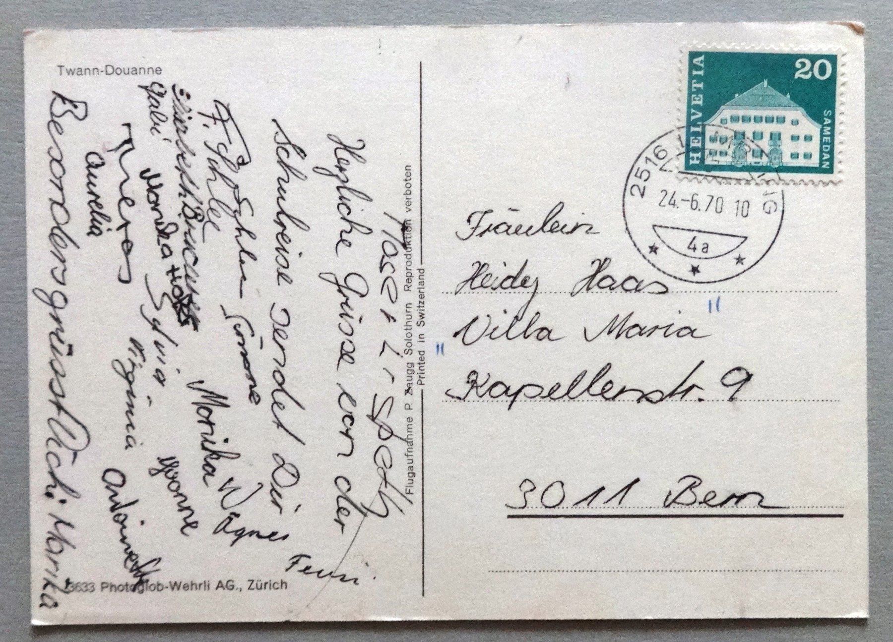 Cartoline postali: Twann - Douanne – Usato da Fétigny venduto da Billy2miny 1