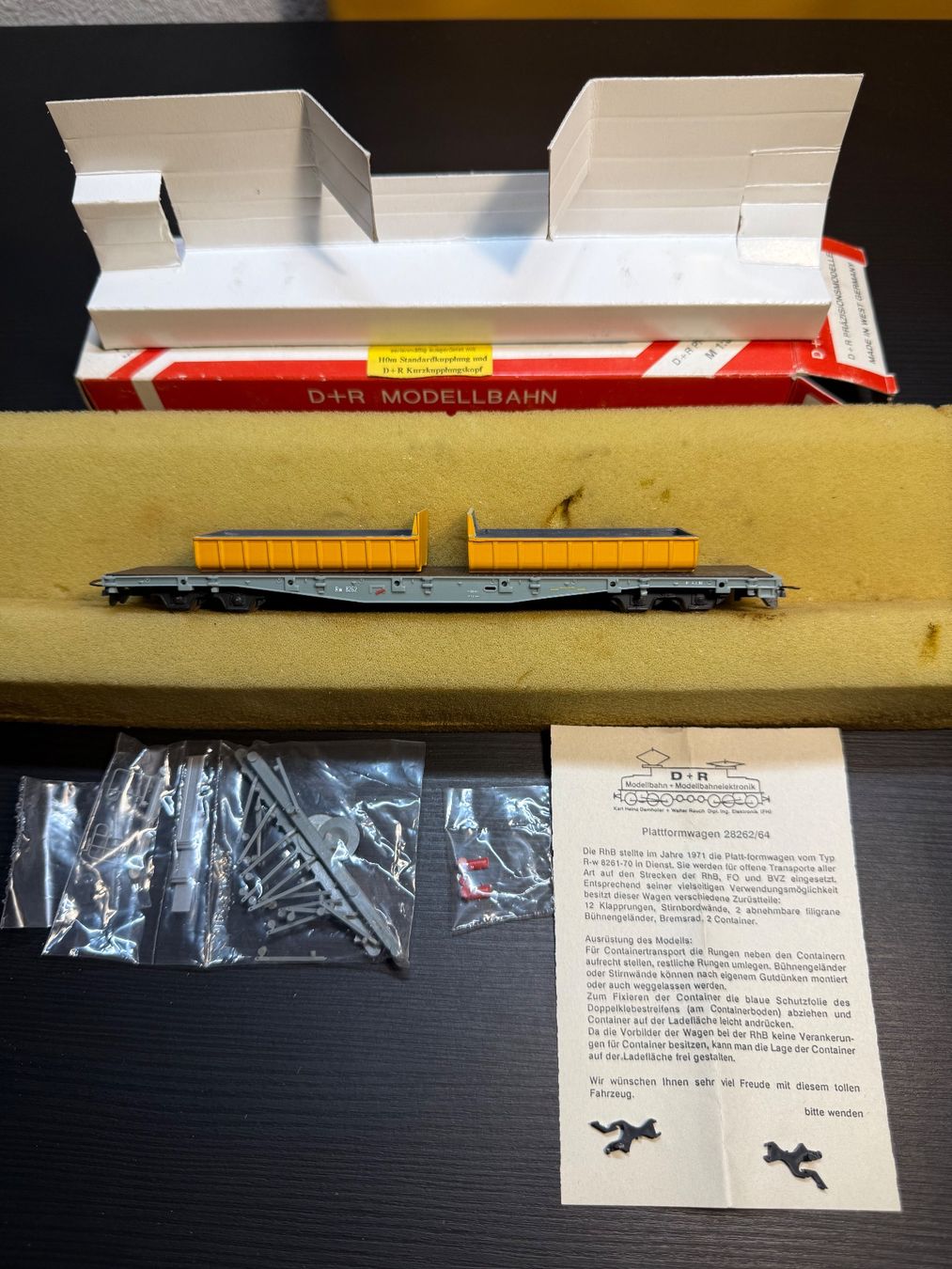 Bemo Modelleisenbahnen: D+R Modellbahn Plattformwagen 23262 RhB Rw 8262 – Neu (gemäss Beschreibung) aus Grüsch von ro77bert