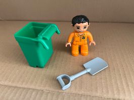 Lego Duplo Figur Müllmann Schaufel Mülleimer