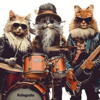 🎸🐾 Katzenband-Patch – Rockiger Cartoon-Style für Fans!💫
