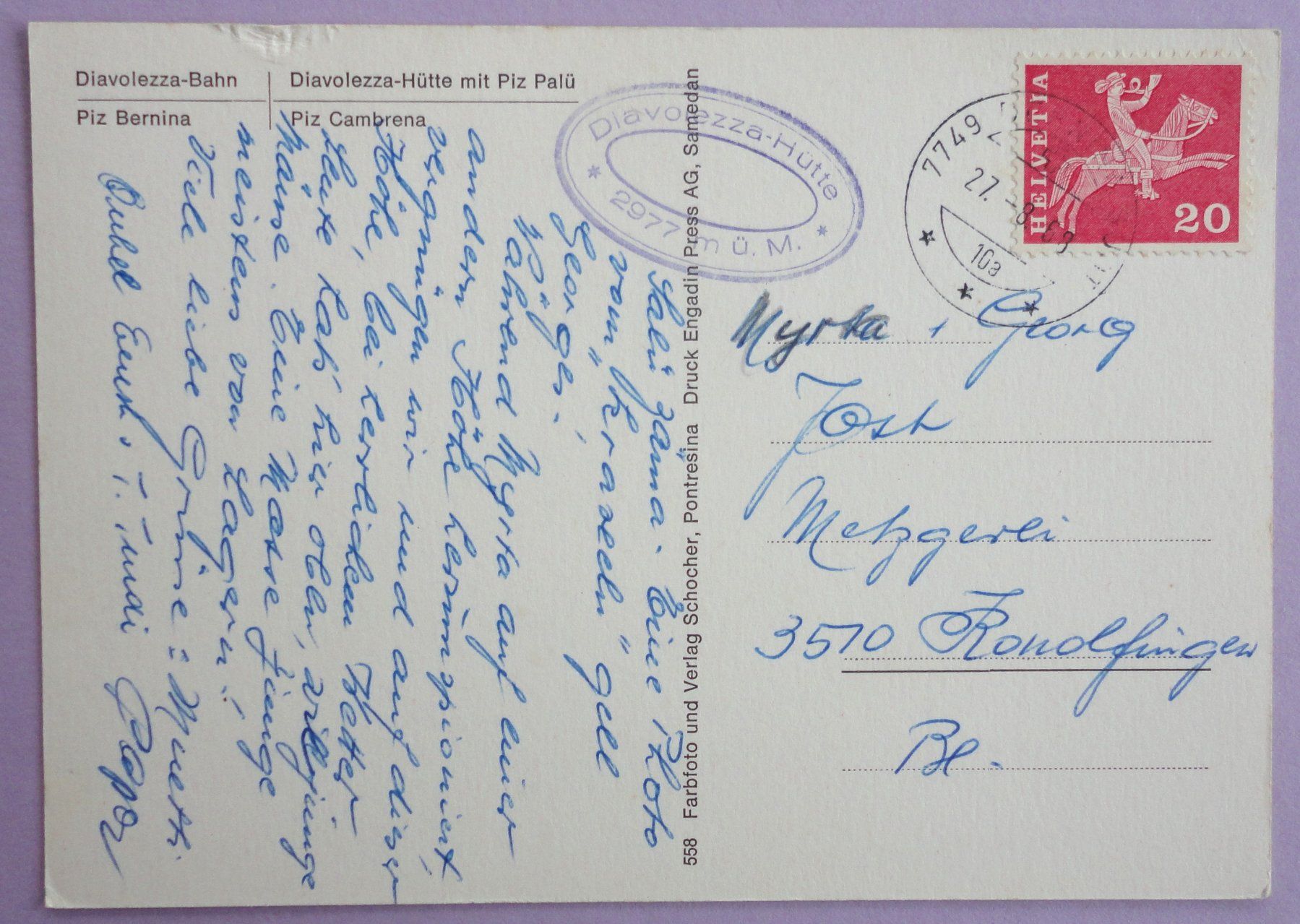 Cartoline postali: Diavolezza – Difettoso da Fétigny venduto da Billy2miny 1