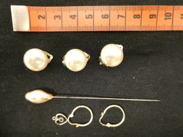 Ohrclipse, Ohranhänger, Stecknadel, Herzanhänger Schmuck