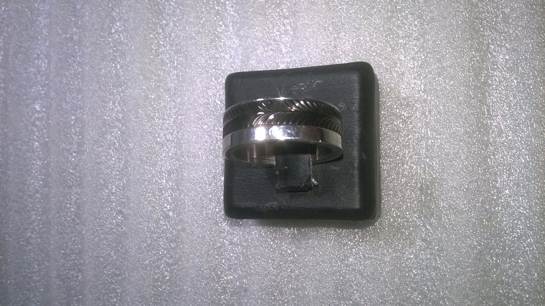 Ringe: RING EDELSTHAL SILBER FARBE MIT SCHWARZ GEMACHT – Neu (gemäss Beschreibung) aus Basel von bijoutrie_4 3
