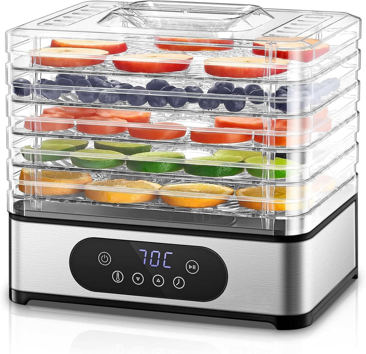 Elettrodomestici da cucina: Dörrautomat 5 Tabletts 420W Timer Edelstahl – Nuovo e nell'imballaggio originale da St. Gallen venduto da sch_zsz7