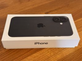 Apple iPhone 16 schwarz 128GB mit Hülle neuwertig