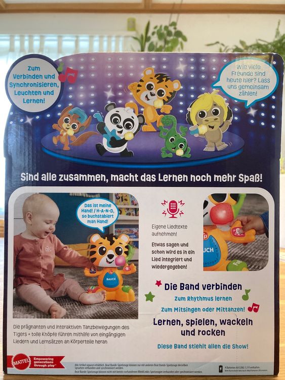 Fisher-Price Lernspielzeug „Beat Bande“ – Tanzender Tiger Justin Mit Lichtern & Liedern Ab 9 Monaten