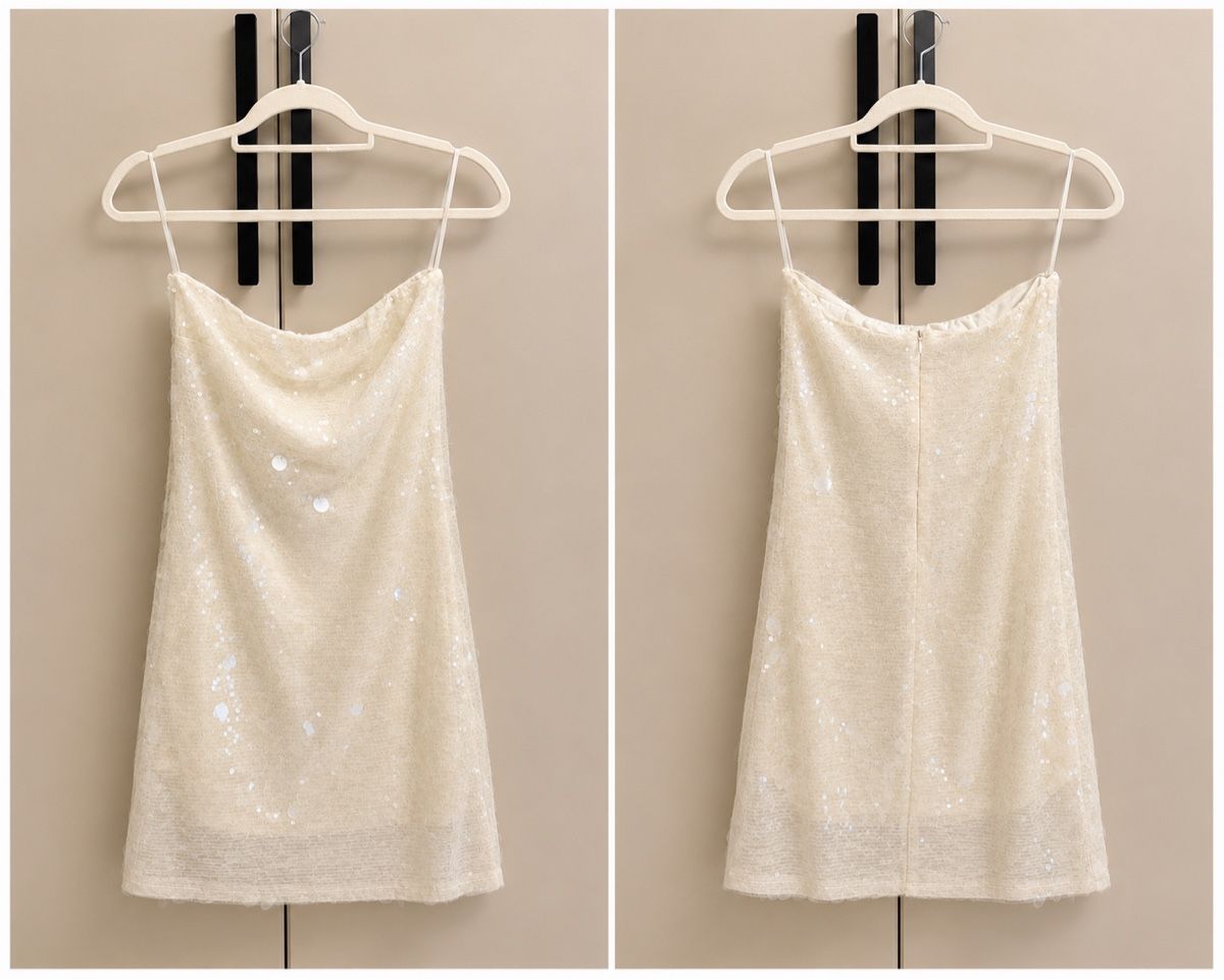 Vestiti: Kleid Pailletten cremeweiss  – Usato da Horgen venduto da Niko_V