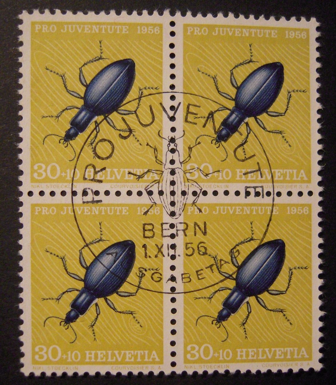 Alle Briefmarken: PJ166 VB gest. FD ProJuventute 1.12.56 ss Zemtrumsstempel – Gebraucht aus Stallikon von Saentis2014