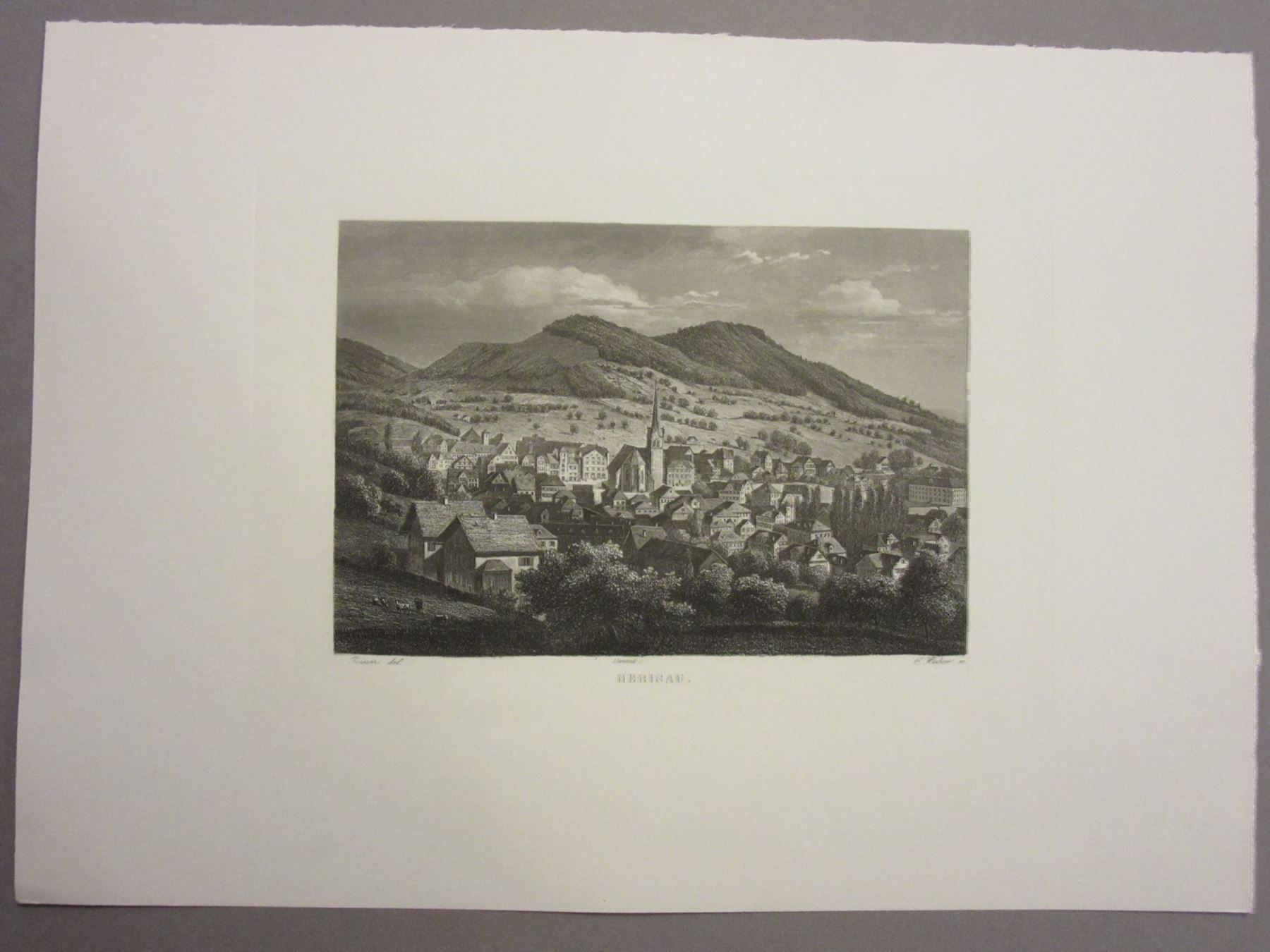 Incisioni: HERISAU STAHLSTICH – Usato da Gersau venduto da grafik-kunst 2