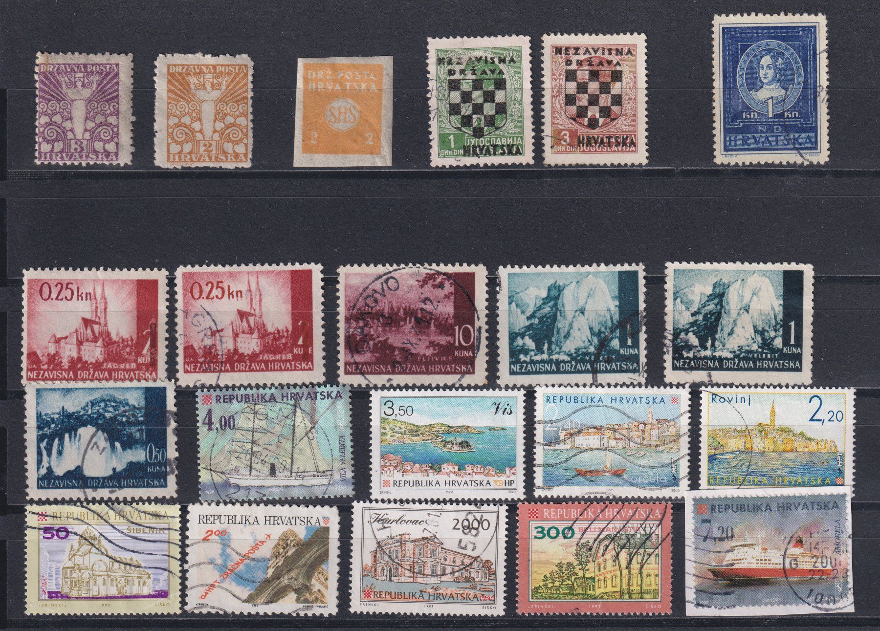 Alle Briefmarken: Kroatien divers – Gebraucht aus Bellach von qsearch