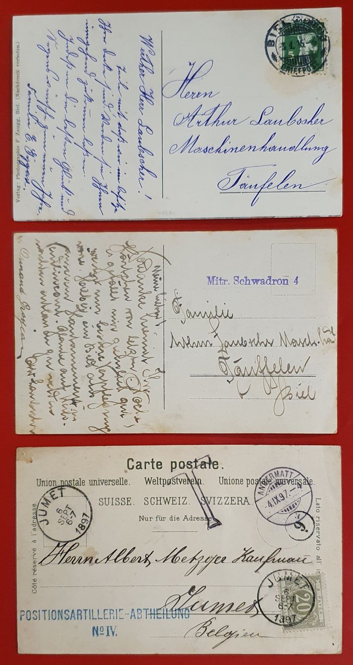Cartoline postali: 3 Militär Ansichtskarte – Usato da Kreuzlingen venduto da Rschweiz1 1