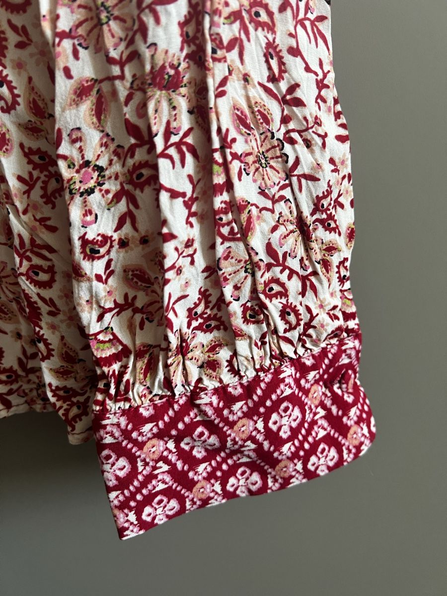 Zara Camicette: Zara Bluse rot gemustert Gr. S neuwertig – Usato da Bottighofen venduto da fritz-81 1