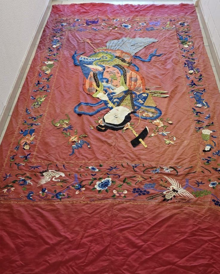 Tapis: Wunderschöner, grossformatiger chinesischer Wandteppich aus – D'occasion à Flums par Flumsantik 2
