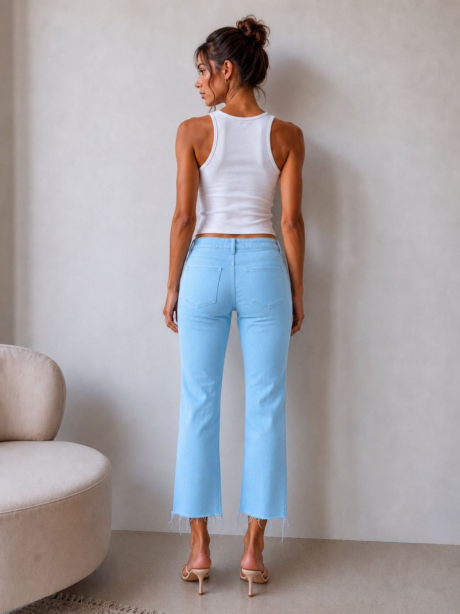 Zara Jeans: ZARA hellblaue Sommer 7/8 Jeans, Gr. 38 – Nuovo (secondo la descrizione) da Rotkreuz venduto da beltraum 1