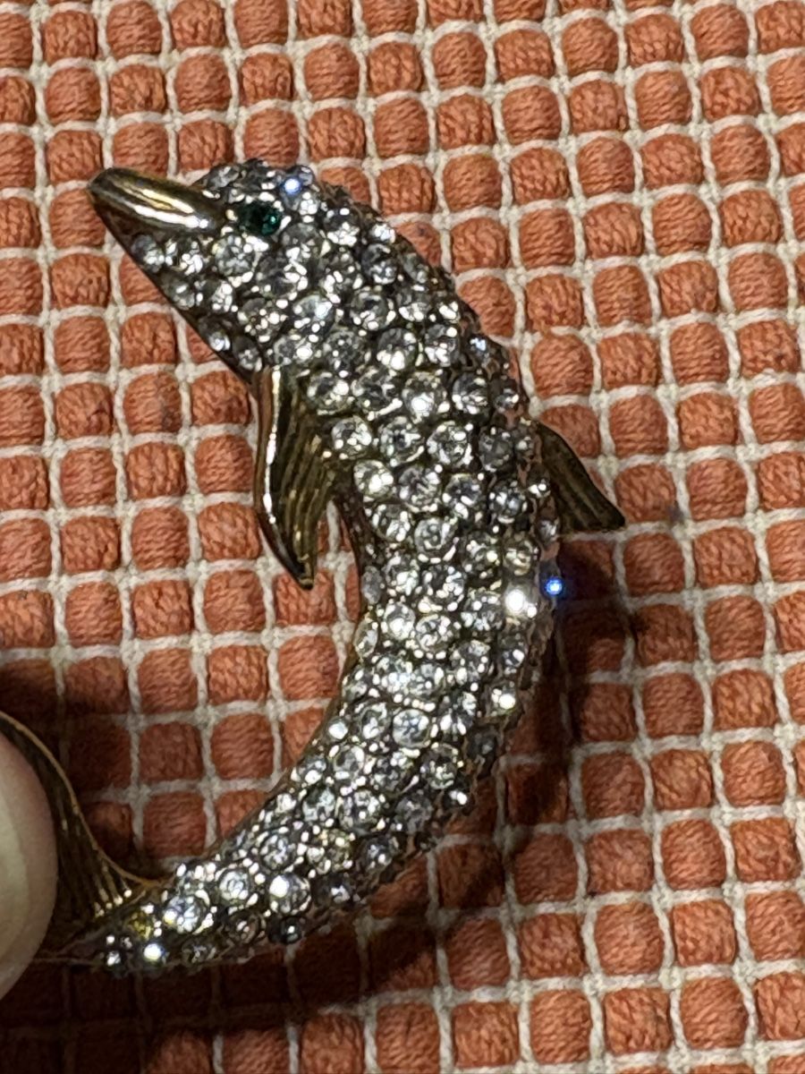 Spille & Fermagli: Brosche mit Strass / Delphin / evtl. Swarovski – Usato da Rümlang venduto da BoutiqueMonique16 1