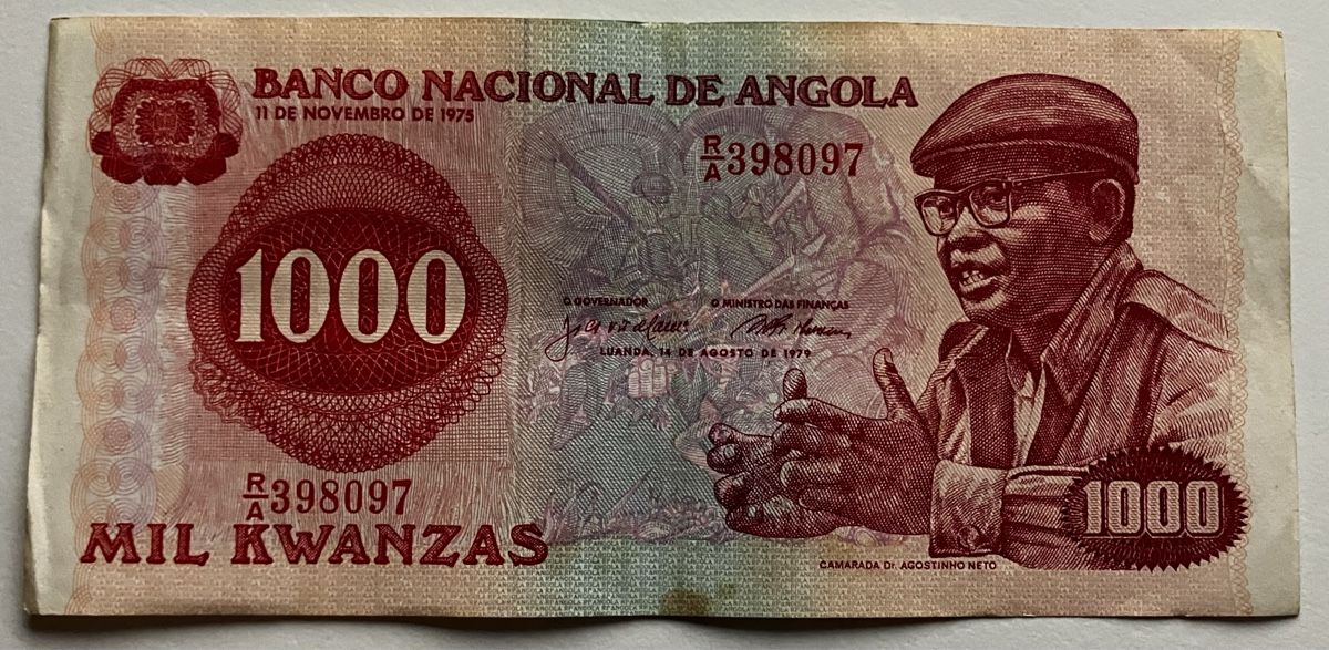 Banconote: Angola 1000 Kwanzas 1979 – Usato da Algetshausen venduto da Carrhard
