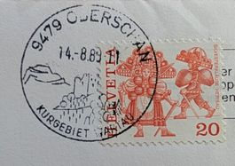 Werbestempel 14.8.80 (Oberschan) auf Beleg