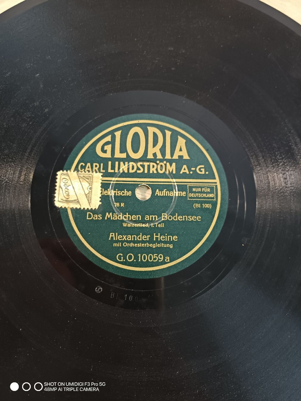 Dischi in vinile: Grammaphon Platte Gloria 25cm – Usato da Aarwangen venduto da to-hirschi 1