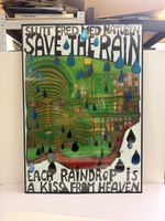 Original 1983 Hundertwasser "Save the Rain"