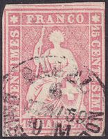 24D (24B3) mit gutem Schnitt, sauber von BASEL: 6.MAI.1859.