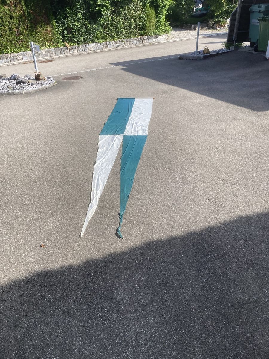 Bandiere: Grün Weiss Fahne ca. 5 Meter – Usato da Niederuzwil venduto da Miami1999 2