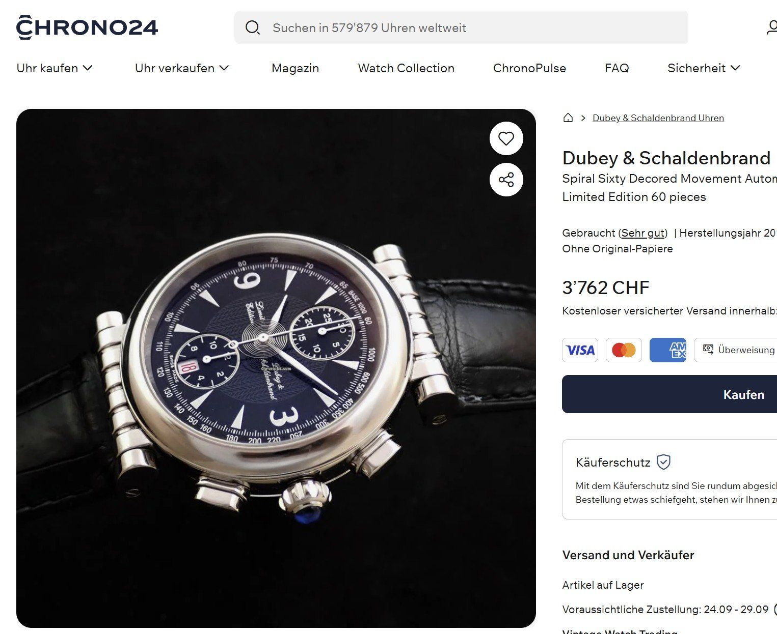 Orologi: Dubey & Schaldenbrand Spiral Sixty – Usato da Meilen venduto da Anonymous3 6