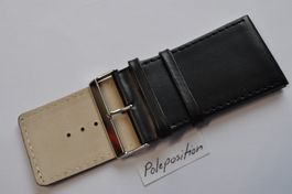 40mm Uhrenarmband Leder schwarz, Uhrenband