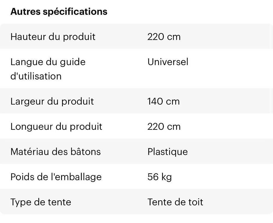Tende : Tente de toit – Usato da Rossemaison venduto da Kathastrof 4