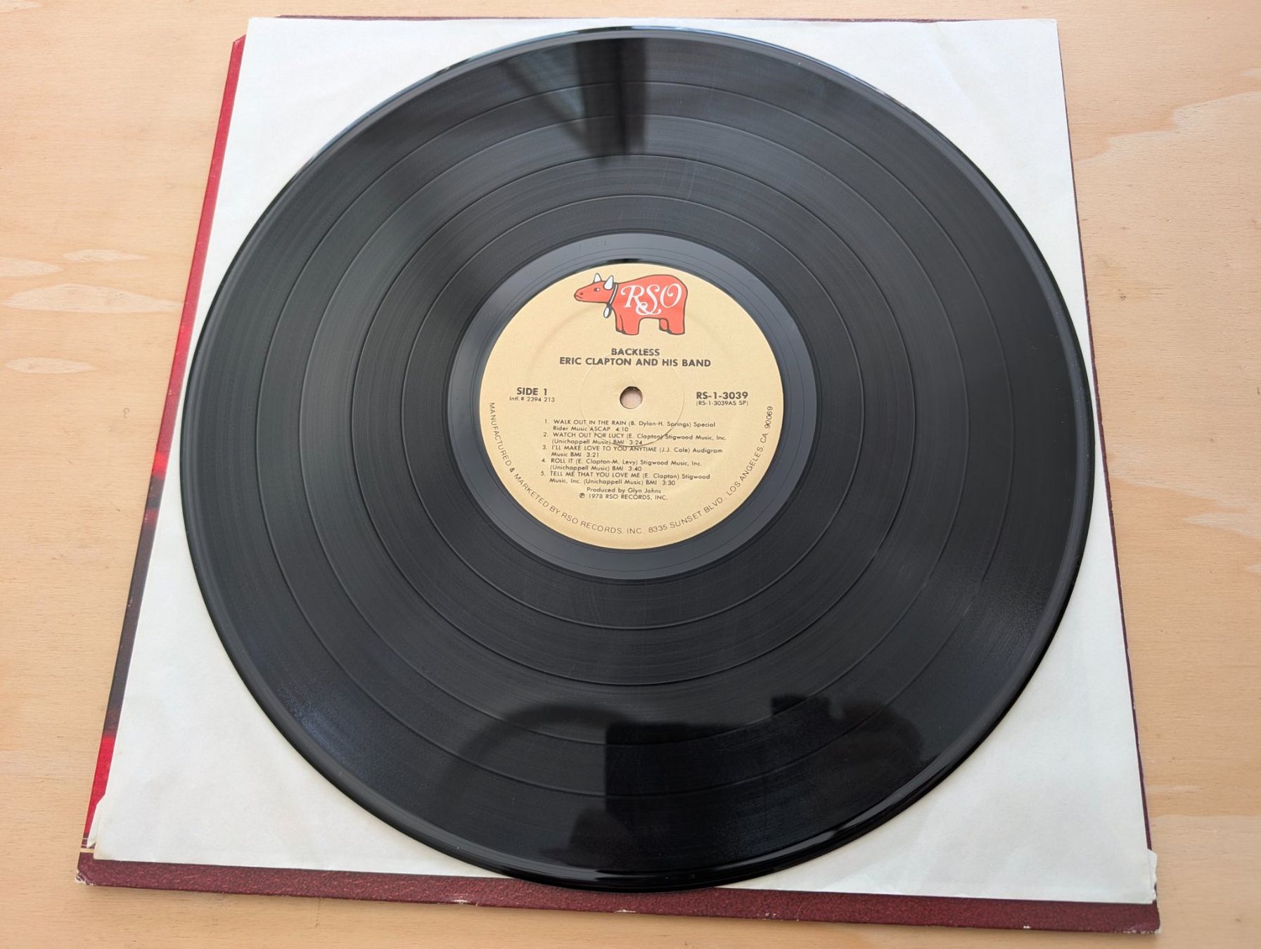 Vinyles: Eric Clapton – Backless  US 78 – D'occasion à Ebikon par soundundvielfalt 5