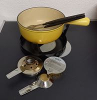 *KÄSE - FONDUE - SET* MIT GUSSPFANNE IN NEUWE.ZUSTAND/5 PERS