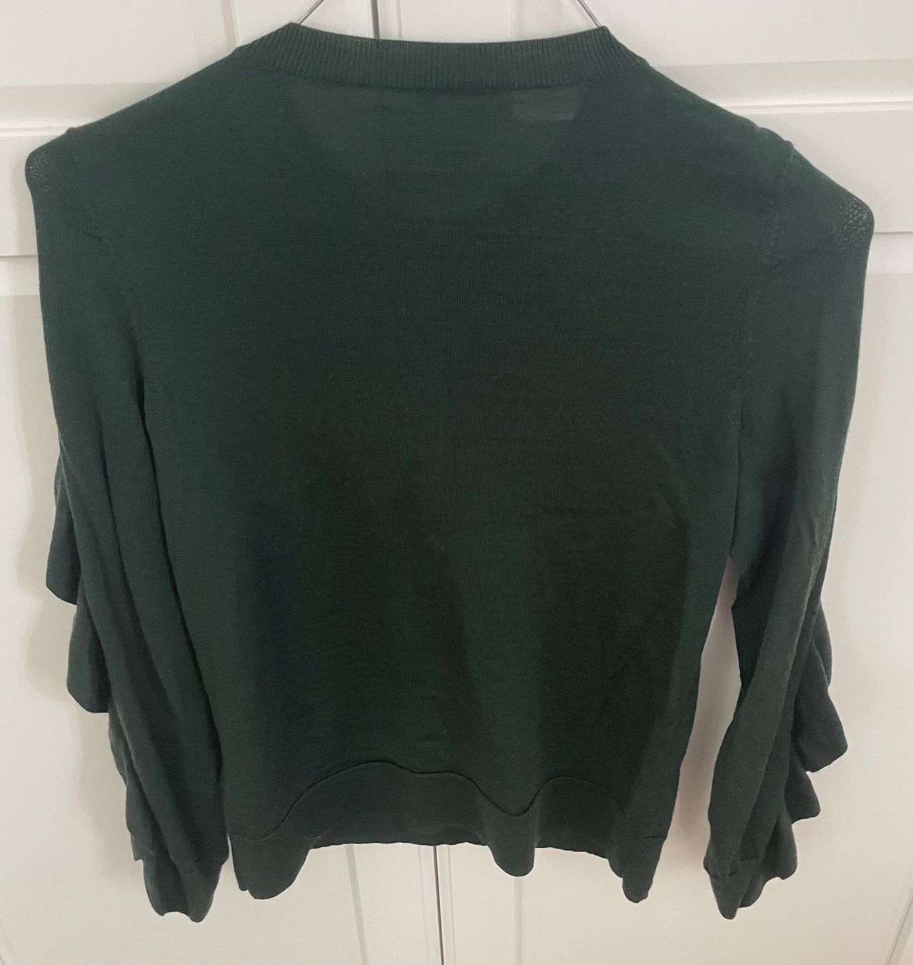 Cos Maglioni & Felpe: COS 100% Wolle Petrolgrün Volant Ärmel Pullover – Usato da Zürich venduto da Sarazrh 1