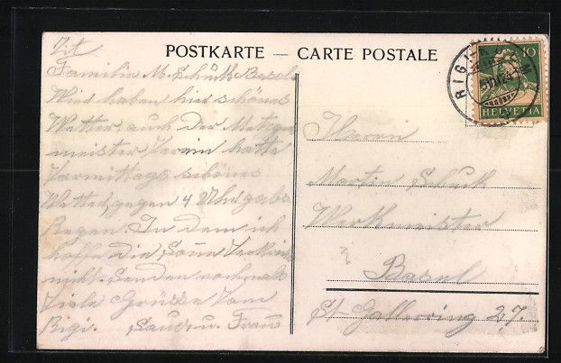 Cartoline postali: Rigi, Hotel und Bergpanorama mit Eiger,  – Usato da Berlin venduto da bartko-reher 1