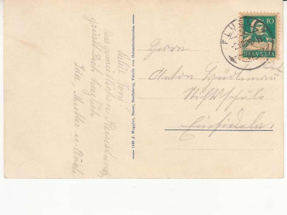 Cartoline postali: Seelisberg Sonnenberg 1928 – Usato da Bürglen TG venduto da StampGraf 1