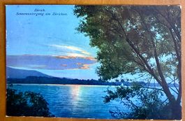 Zürich - Sonnenuntergang am Zürichsee 1917
