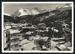 Arosa, Ortsansicht aus der Vogelschau im