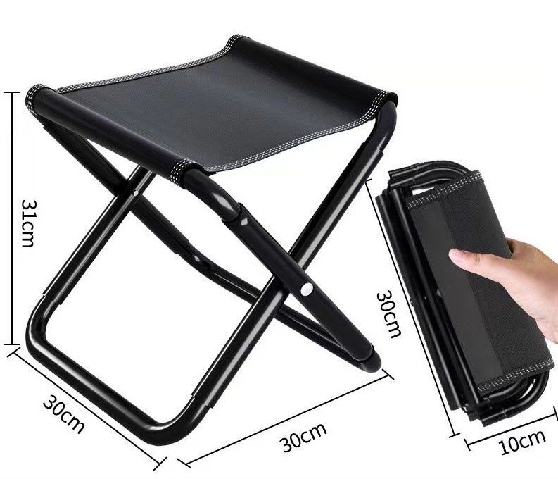 Stühle: Tabouret L Chaise Pliante Portable Noir très solide – Neu und originalverpackt aus Morges von All4nature 1