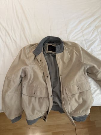 windsor. Lederjacke Blouson Gr. 50 – Ziegenvelours beige