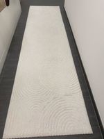 Moderner Teppich in Creme/Weiss – elegantes Strukturmuster