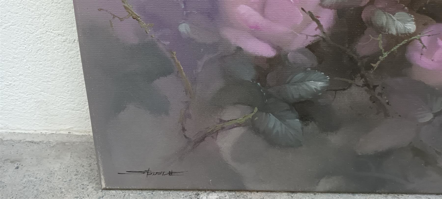 Gemälde: Busdee "Rosen" Gemälde Original – Gebraucht aus Zürich von Galerie-Kunst 1