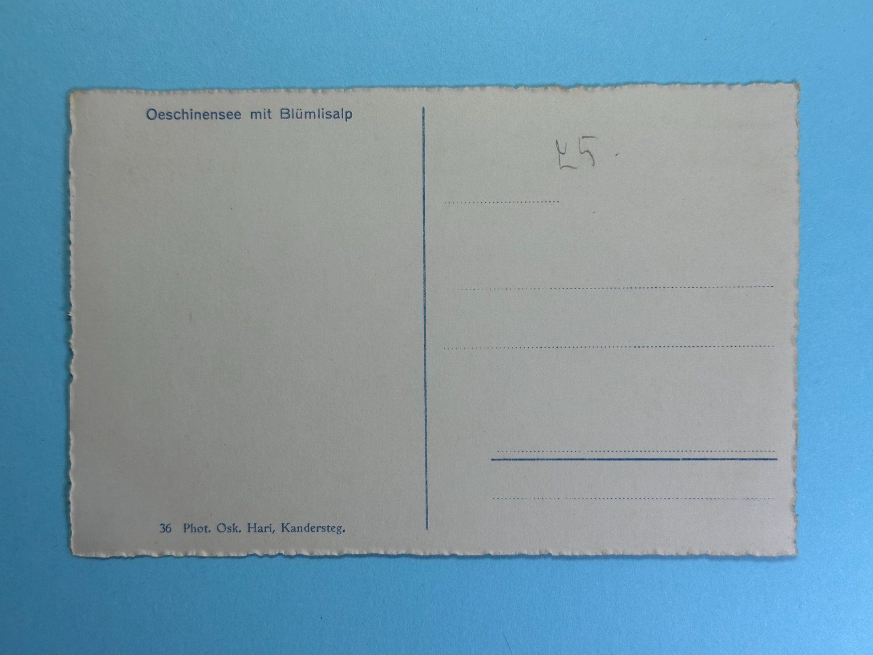 Cartoline postali: Oeschinensee mit Blüemlisalp – Usato da Steg VS venduto da _vinci_ 1