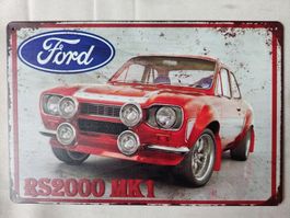 Blechtafel / Blechschild Ford Escort RS 2000