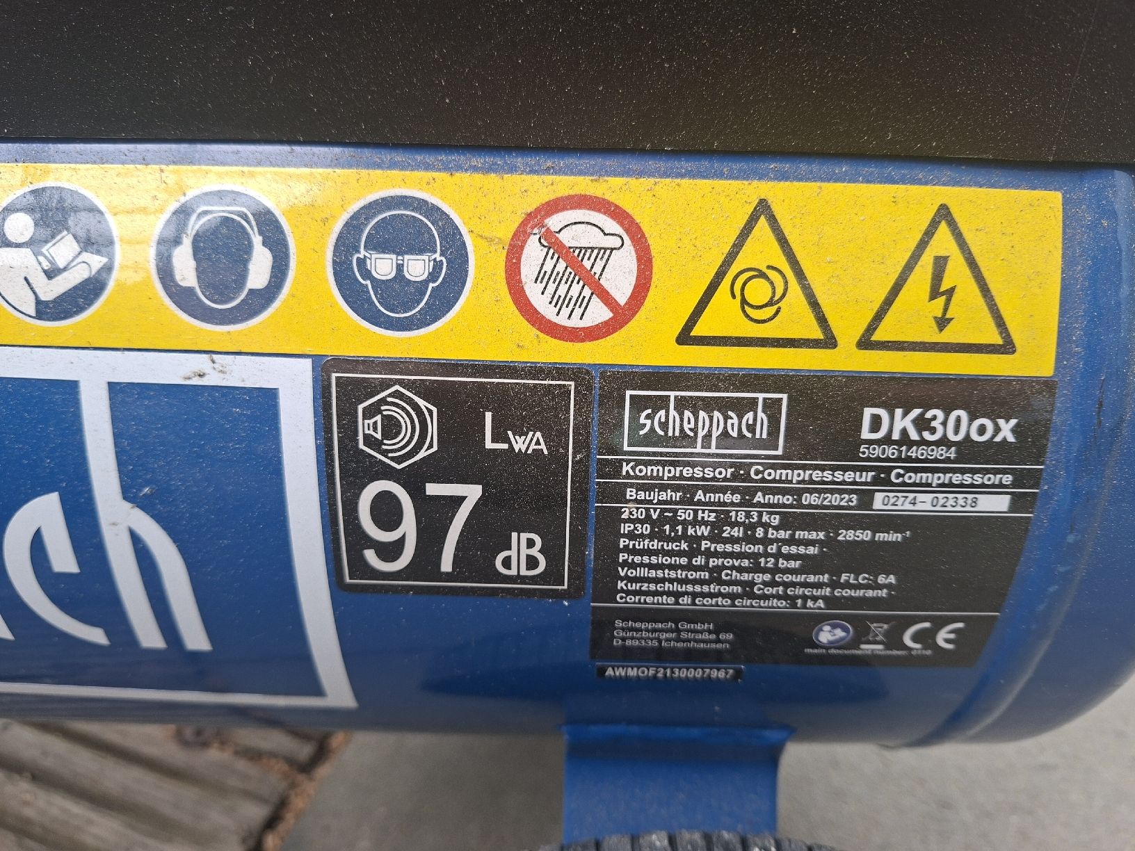 Scheppach Compresseurs: Kompressor 24L SCHEPPACH – D'occasion à Emdthal par Pumi79 3