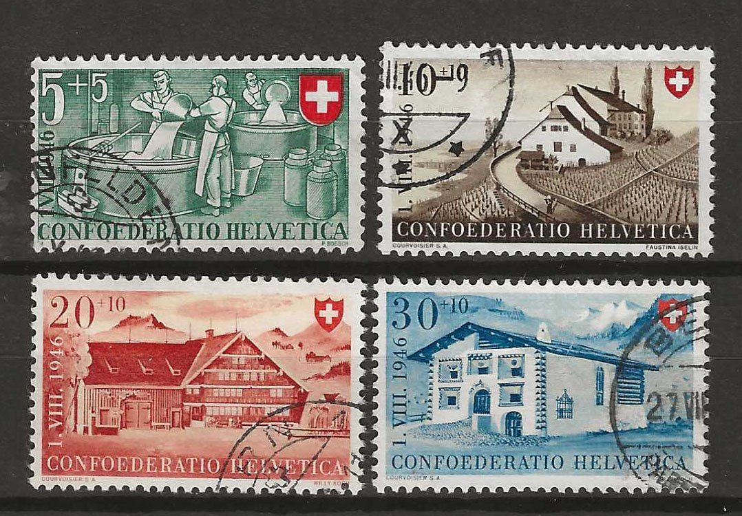 Tutti i francobolli: PP046 - Pro Patria 1946 obl. – Usato da Trélex venduto da Phil_Albert