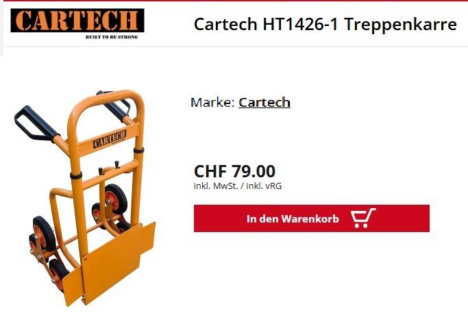 Brouettes: Cartech Treppenkarre – Neuf (Voir description) à Uerkheim par Kaufoption 4