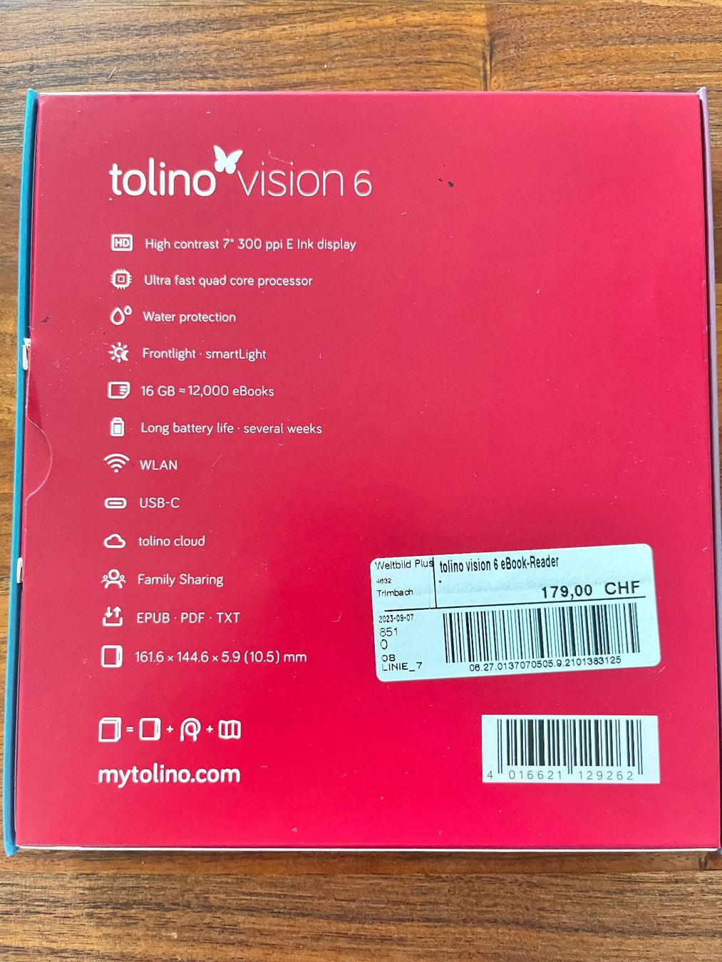 Tolino Tablet PC: tolino vision 6 E-Reader schwarz guter Zustand – Usato da Kerzers venduto da Zonk1 2