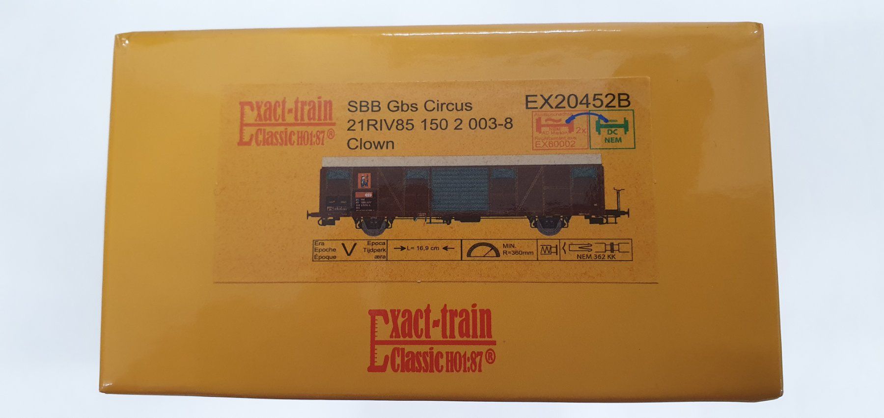 Modelleisenbahnen: Exact-Train 20452B  SBB Gbs Circus KNIE – Neu und originalverpackt aus Würenlos von jub_nd5j 1
