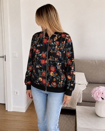 Dünne Blumen Jacke