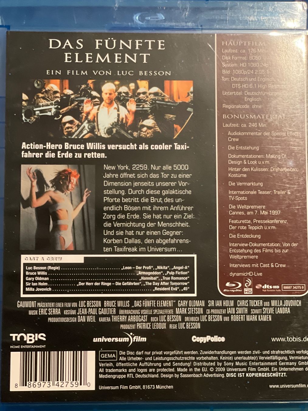 Tutti i DVDs: Das fünfte Element  (1997) – Nuovo (secondo la descrizione) da Waldenburg venduto da Gonzo8 1