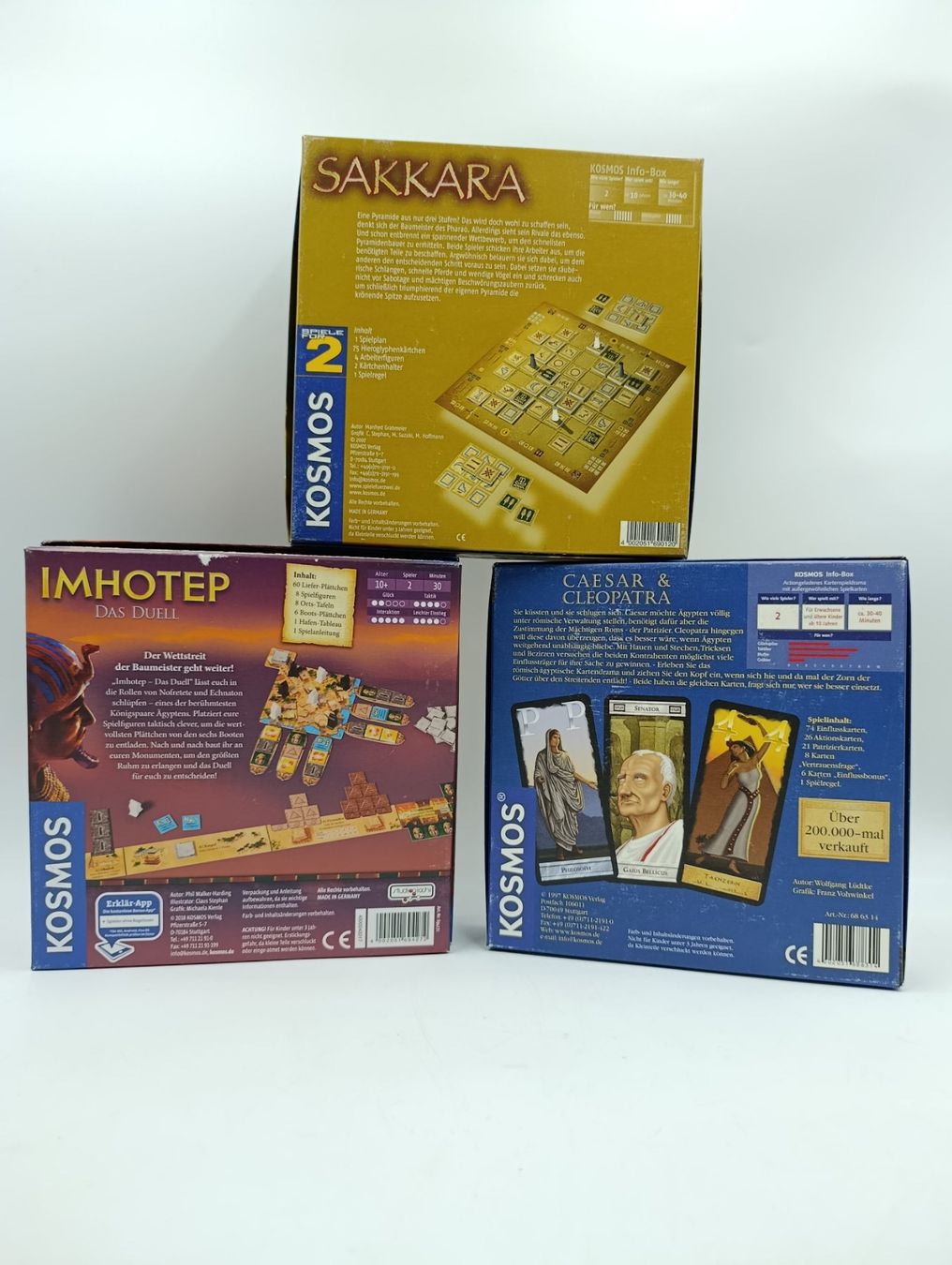 Kosmos Giochi: Kosmos Spiele: Sakarra, Imhotep, Caesar & Cleopatra – Usato da Wil SG venduto da Donaldus 1